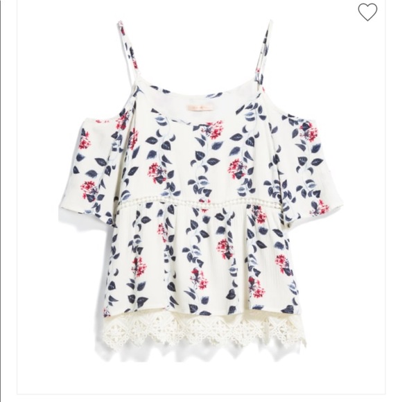 Skies Are Blue Tops - Cold shoulder top